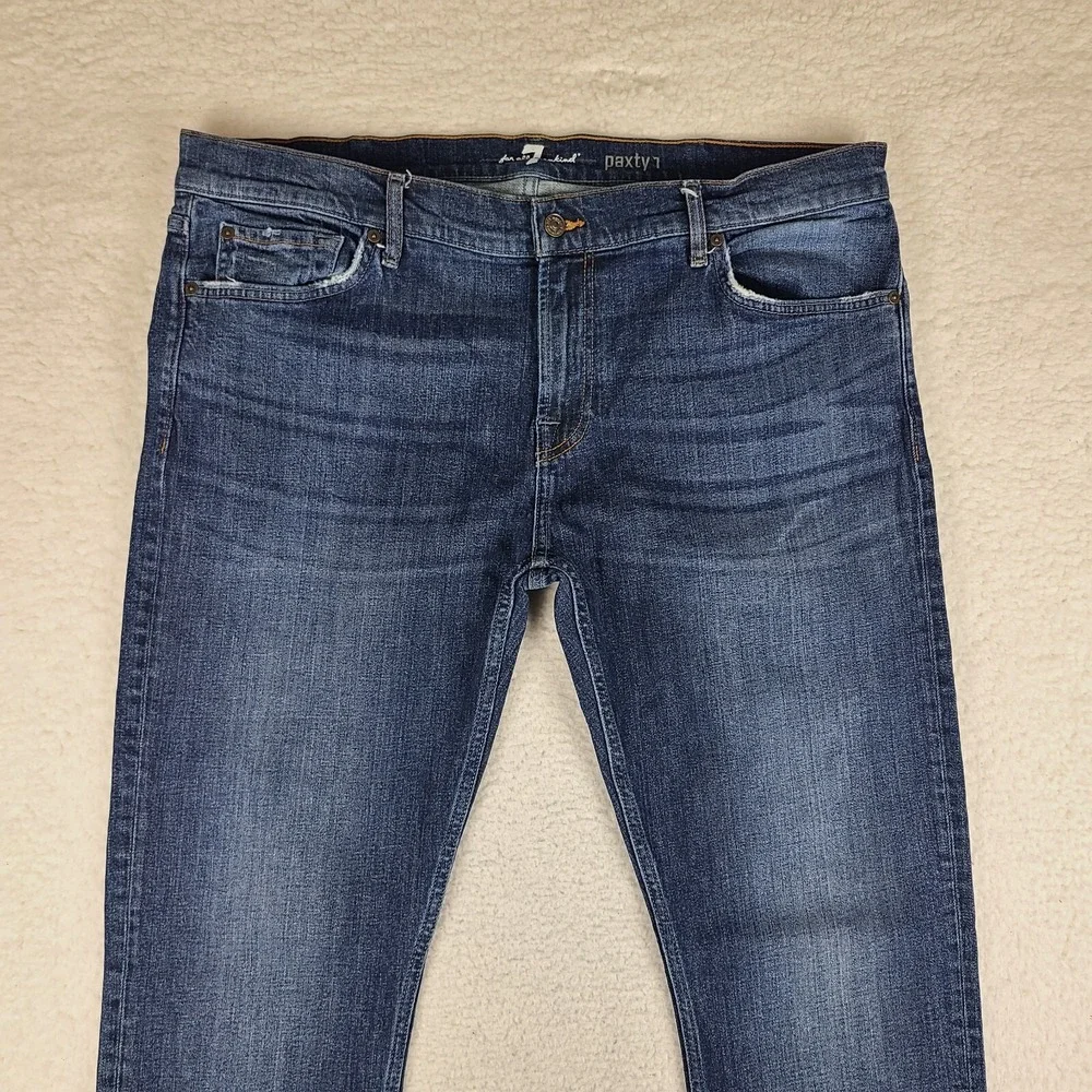 7 For all Mankind Jeans Mens‎ 40x34 Blue Paxtyn Skinny Dark Wash Denim
